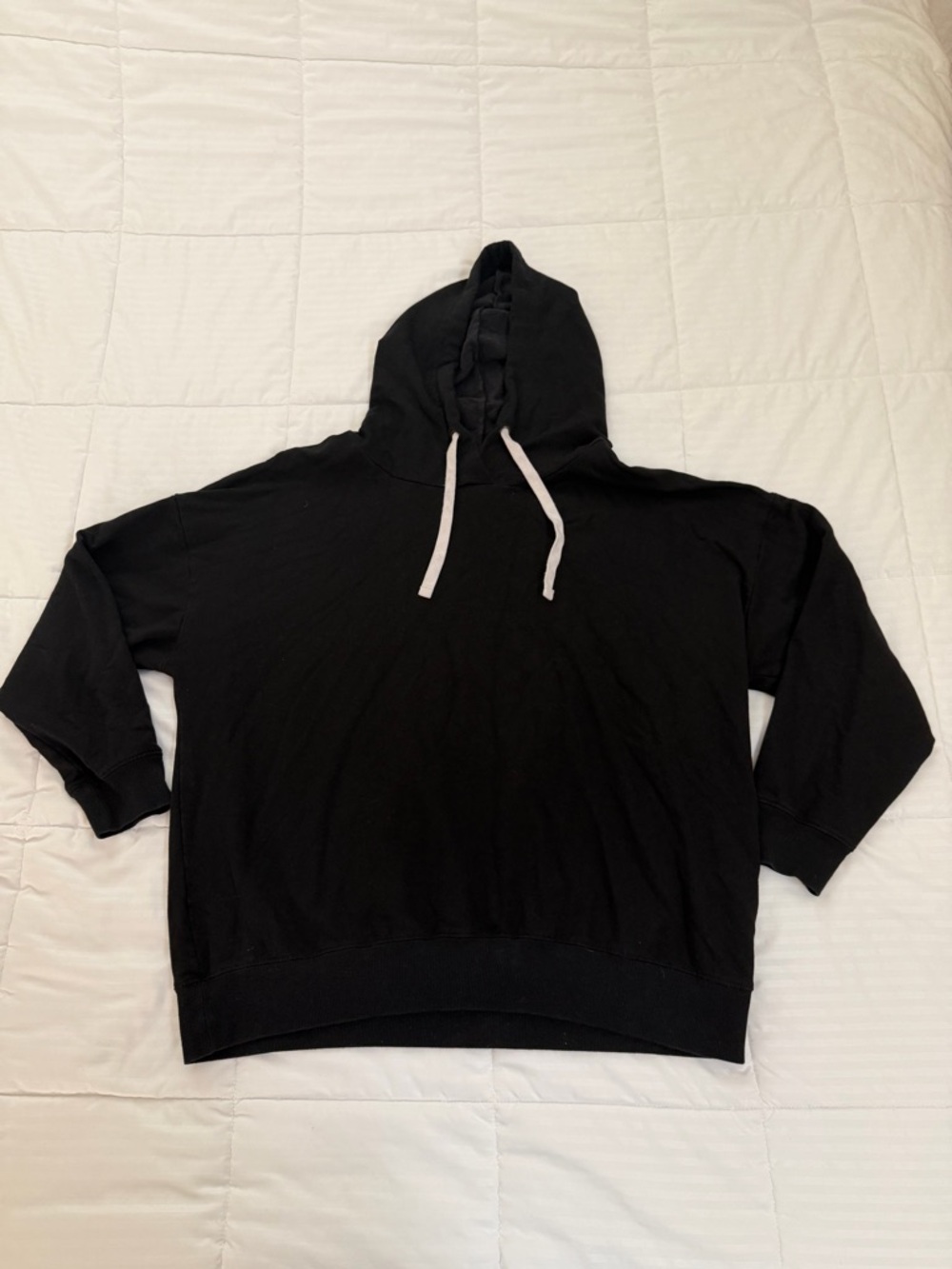 Buffalo David Bitton Black Hoodie with White Logo Text